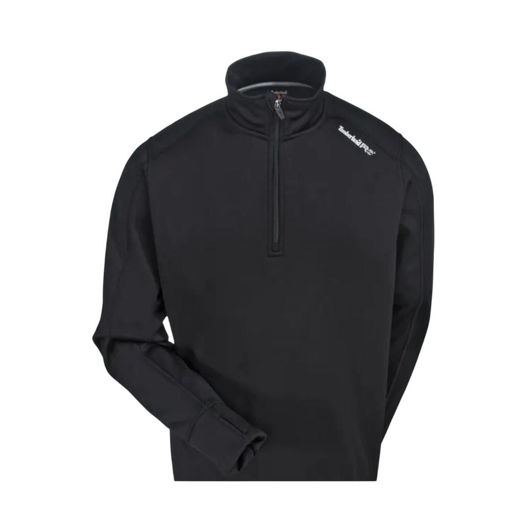 Timberland Pro Men's Understory 1/4-Zip Fleece Work Shirt Jet Black-Size: Medium